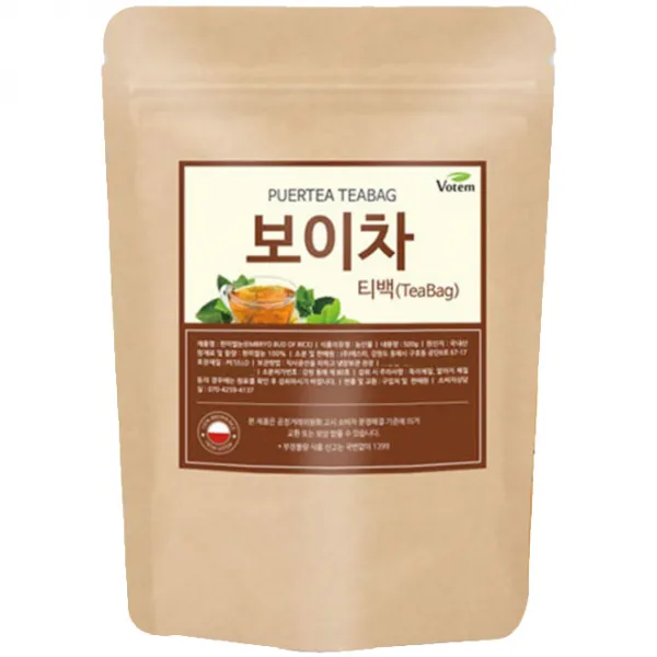 보탬 보이차 삼각 티백차, 1g, 100개입