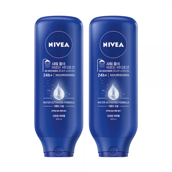 니베아 인샤워 나리싱 바디로션, 400ml, 2개