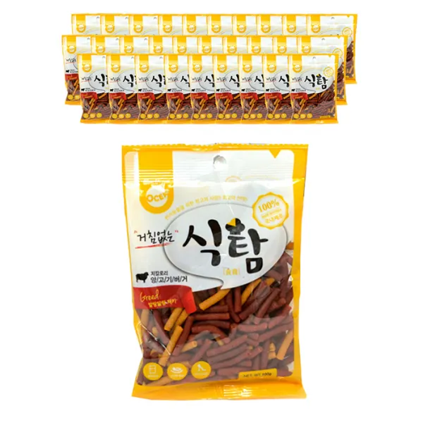 오션 거침없는 식탐 스틱형 강아지 간식 져키, 양고기버거, 30개