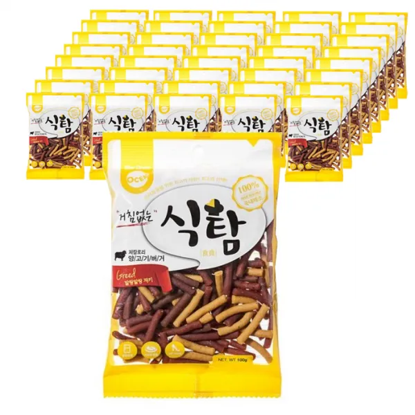 오션 거침없는 식탐 스틱형 강아지 간식 져키, 양고기버거, 45개
