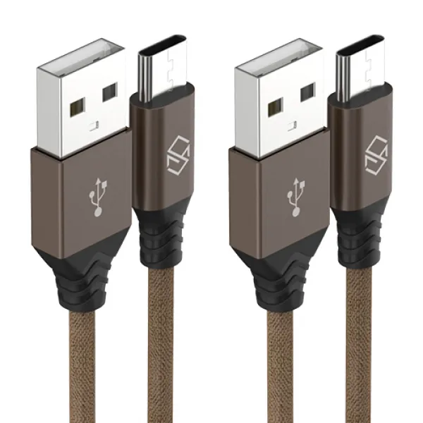 신지모루 더치패브릭 Usb C타입 고속충전 케이블 1m 브라운 2개입