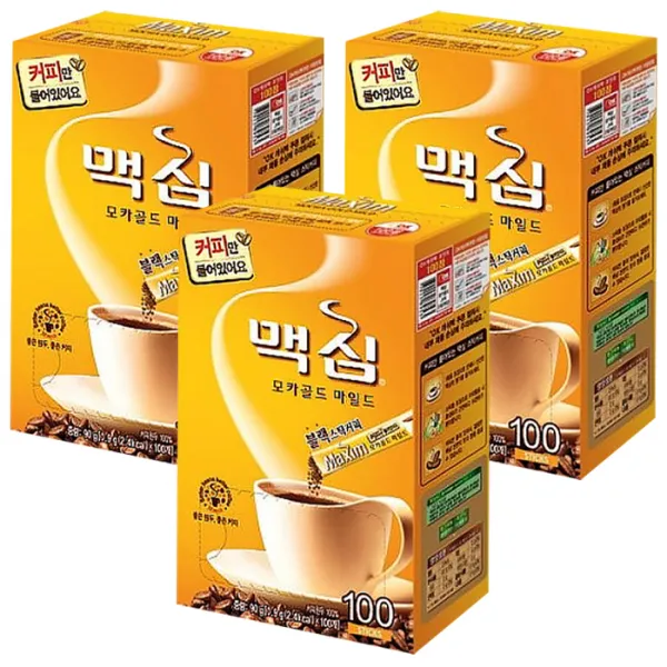 맥심 모카골드 마일드 블랙 스틱커피 0.9g 300개