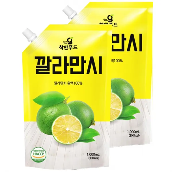 착한푸드 깔라만시 원액, 1000ml, 2팩
