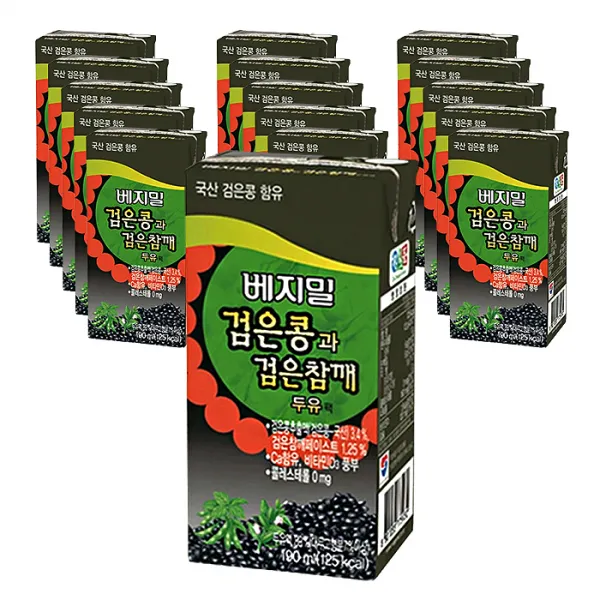베지밀 검은콩과 검은참깨 190mlx16팩, 190ml, 16개