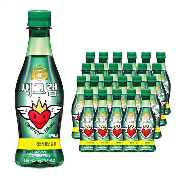 씨그램 탄산수 레몬향, 350ml, 24개