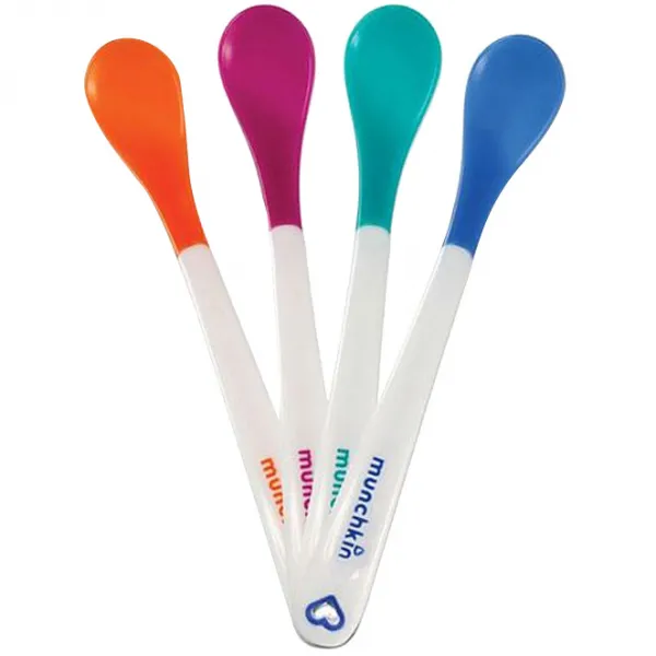 먼치킨 온도감지 이유스푼 4p, 오렌지, 핑크, 그린, 블루, 1개