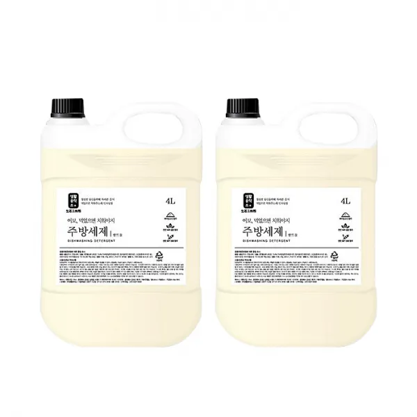 생활공작소 쌀뜨물 주방세제, 4L, 2개입