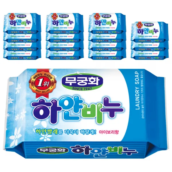 무궁화 하얀 세탁비누, 230g, 16개입