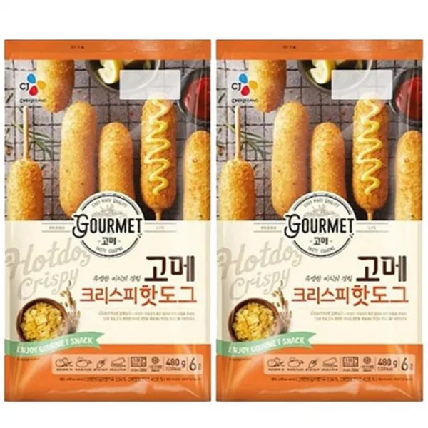 CJ제일제당 고메 크리스피 핫도그, 480g, 2개