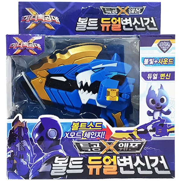 미니특공대 특공엑스웨폰 볼트 듀얼변신건 혼합 색상