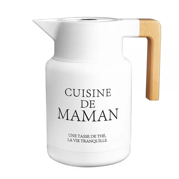 달팽이리빙 퀴진드마망 보온보냉 주전자, 1.5L, 화이트
