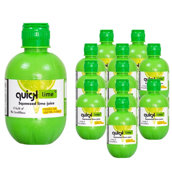 퀵라임 퀵 스퀴즈드 라임 주스 280ml 12개