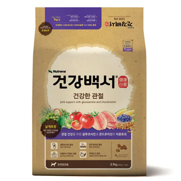 건강백서 전연령 생선 건강한 관절 애견사료, 3.9kg, 1개