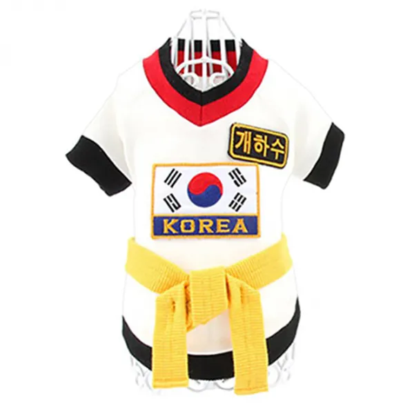 도그아이 애견 태권도복, 노랑띠