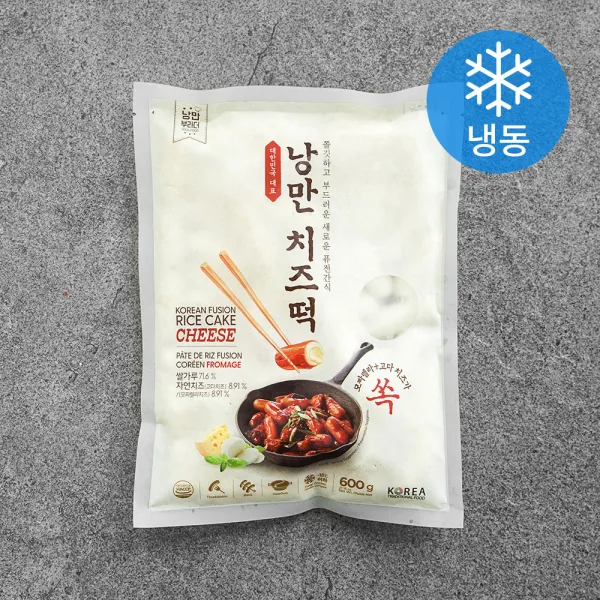 추억의국민학교떡볶이 낭만 치즈떡 (냉동), 600g, 1개