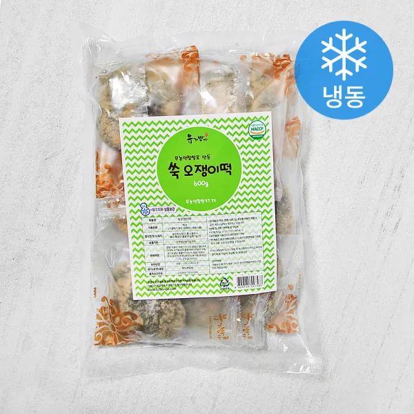 유기방아 쑥오쟁이떡 (냉동), 600g, 1개