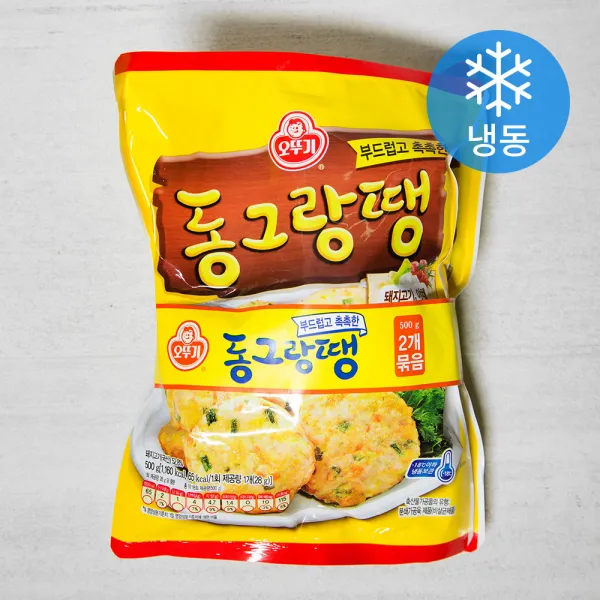 오뚜기 부드럽고촉촉한 동그랑땡 냉동 500g 2개입