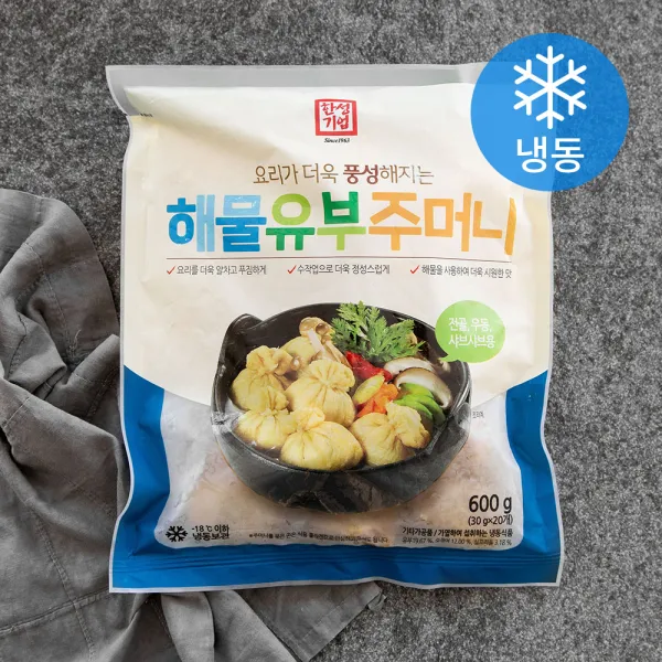 한성기업 해물 유부주머니 냉동 600g 1개