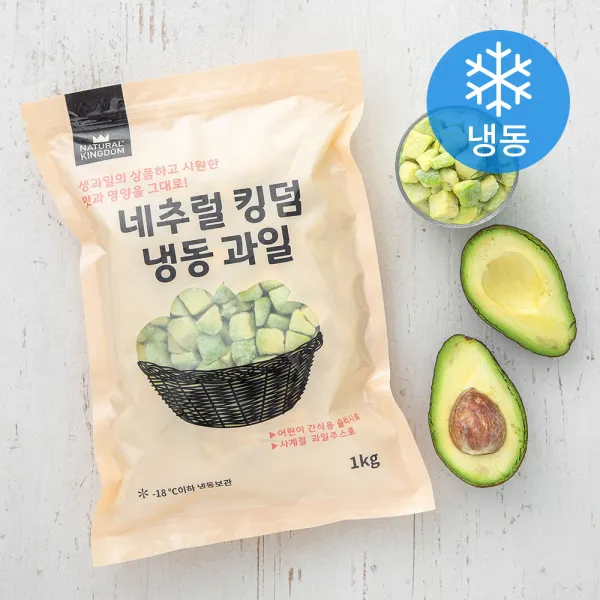 네추럴킹덤 페루산 과일 아보카도 (냉동), 1kg, 1개