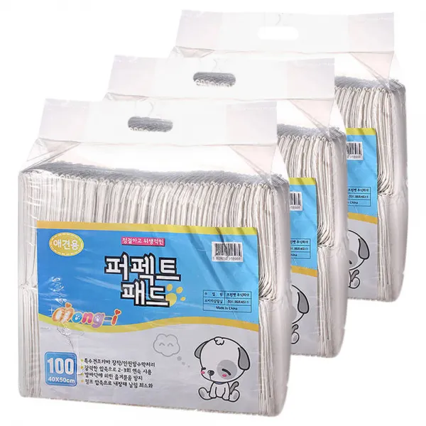 몽이네 퍼펙트 반려견 배변패드 100매, 3개