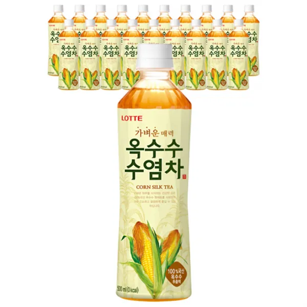 롯데칠성음료 가벼운 매력 옥수수 수염차, 500ml, 20개