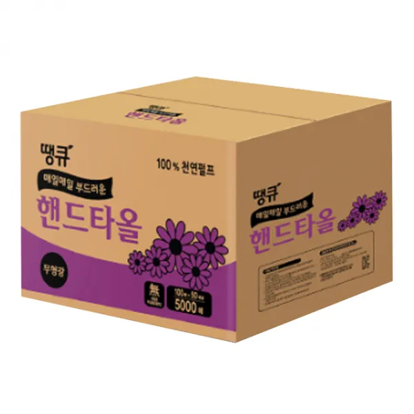 땡큐 천연펄프 핸드타올, 100매, 50개