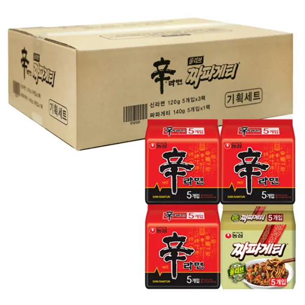 농심 신라면 15p + 짜파게티 5p 20개