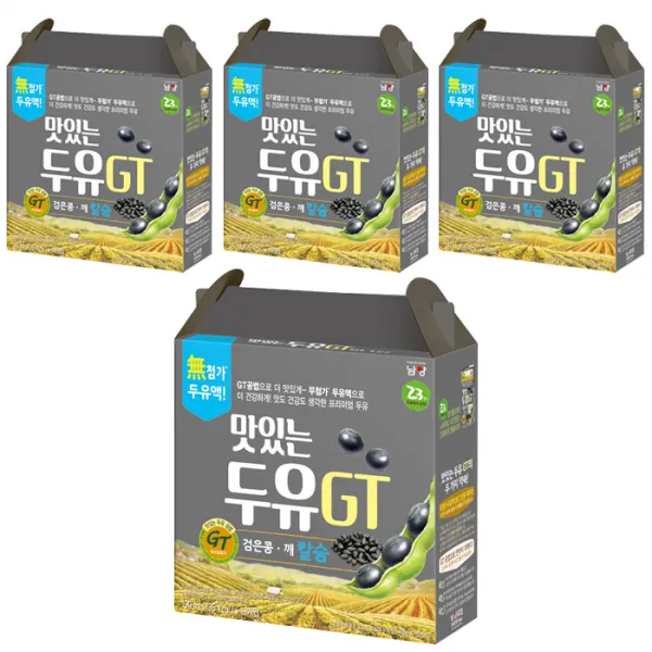 맛있는두유GT 고칼슘 검은콩 깨, 190ml, 64개