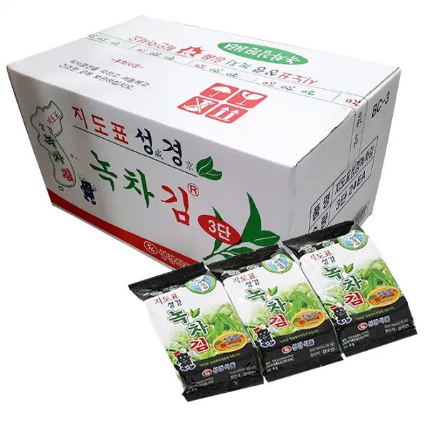 성경식품 지도표 녹차 식탁김 4g 72개입