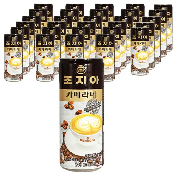 조지아카페라떼 코카 수 음료수도매 음료 240mlx30캔 캔커피 커피 정품 음료수 정량 믿, 240ml, 30개