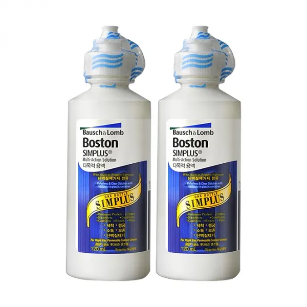 보스톤심플러스 렌즈 세정액, 120ml, 2개