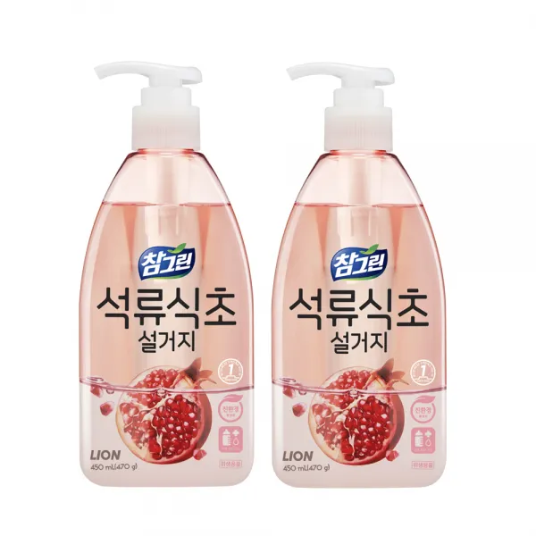 참그린 석류식초 설거지 주방세제 용기, 470g, 2개