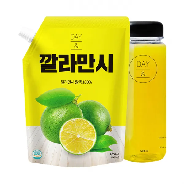 황토농원 데이앤 깔라만시원액 세트 깔라만시 1l + 보틀병 1세트