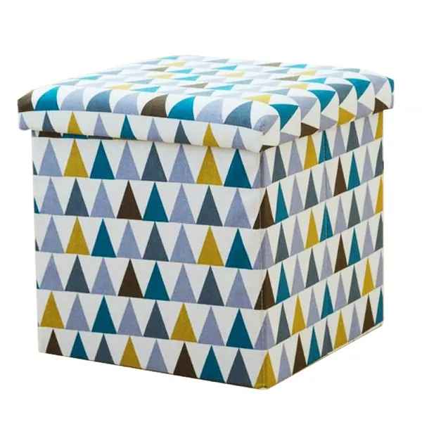디엠코퍼레이션 알럽홈 패턴 접이식 패브릭 수납박스 삼각형 1개