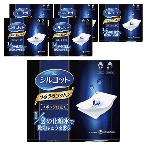시루콧토 우루우루 화장솜, 40개입, 6개