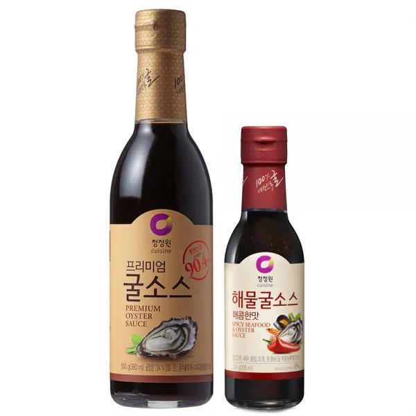 청정원 해물굴소스 매콤한맛 250g + 청정원 프리미엄 굴소스 500g, 1세트