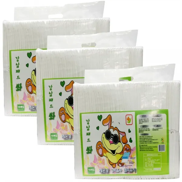 강남패드 쏴 애견 배변 패드 소형 레몬향 20g, 3개