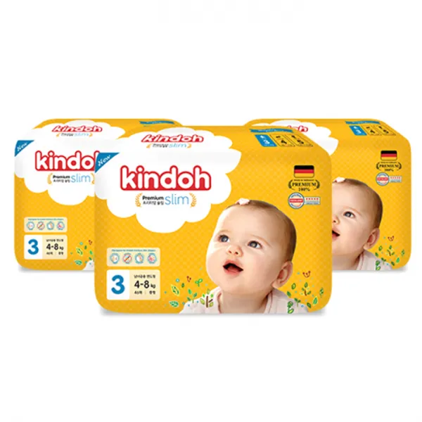 킨도 프리미엄슬림 밴드형 기저귀 남여공용 중형 3단계 4~8kg 138매