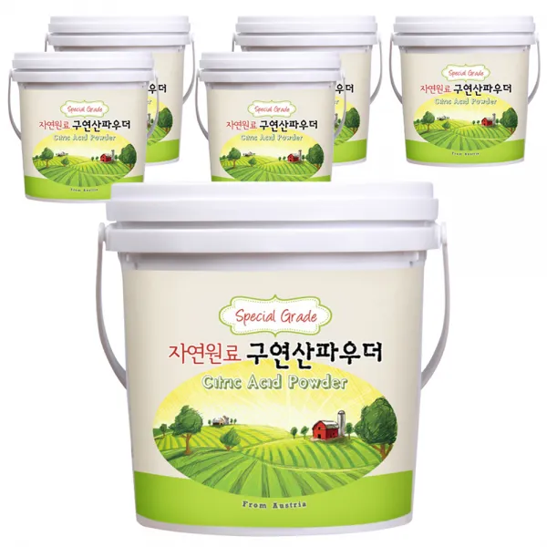 자연원료 구연산파우더, 1.5kg, 6개