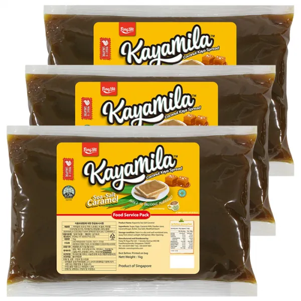 카야밀라 씨솔트카라멜 카야잼, 1kg, 3개