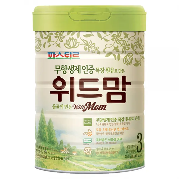 위드맘 무항생제 원유 분유 3단계, 750g, 1캔