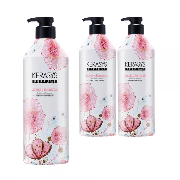 케라시스 러블리 앤 로맨틱 퍼퓸샴푸 꽃향, 605ml, 3개