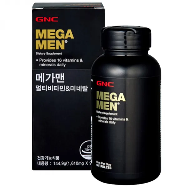 Gnc 메가맨 멀티비타민 미네랄 90정 Null 1.61g 90정