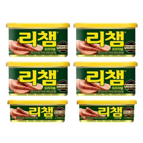 동원 리챔 오리지널 햄통조림 200g x 4p + 120g x 2p, 200 g x 4p + 120 g x 2p, 1세트