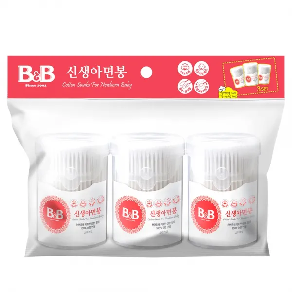 비앤비 신생아 면봉 210p 3개입 1개
