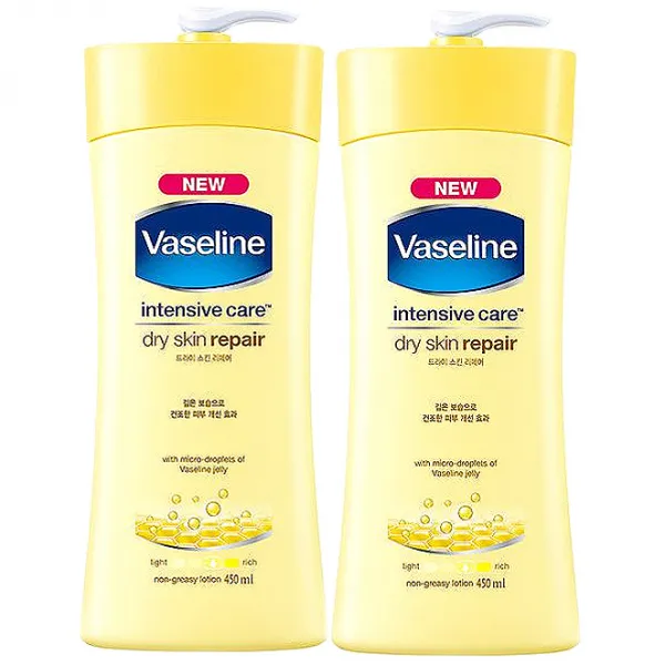 바세린 드라이 스킨 리페어 바디로션 450ml 2개입