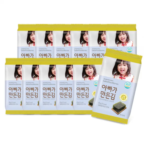 베베푸드 아빠가 만든김 4g, 조미김, 12봉