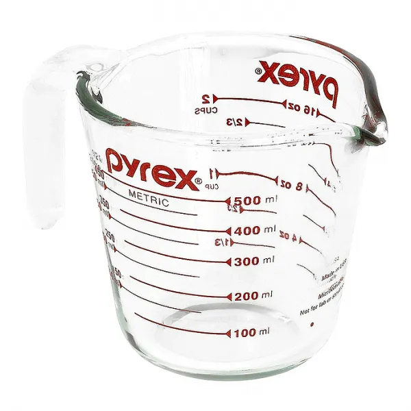 파이렉스 내열강화유리 계량컵, 파이렉스유리계량컵 500ml, 500ml