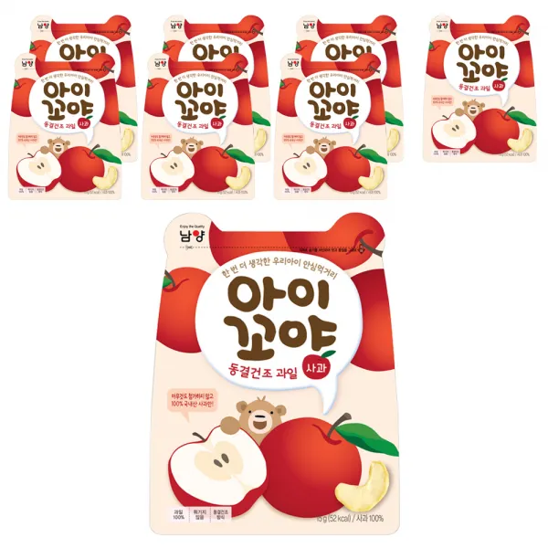 남양유업 아이꼬야 동결건조 과일칩, 사과, 8개