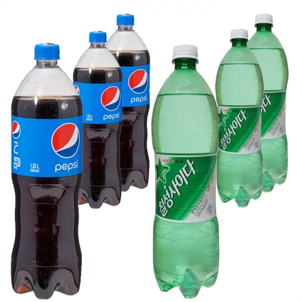 펩시 콜라 + 사이다 세트 업소용, 콜라 1.25L x 3개 + 사이다 1.25L x 3개, 1세트